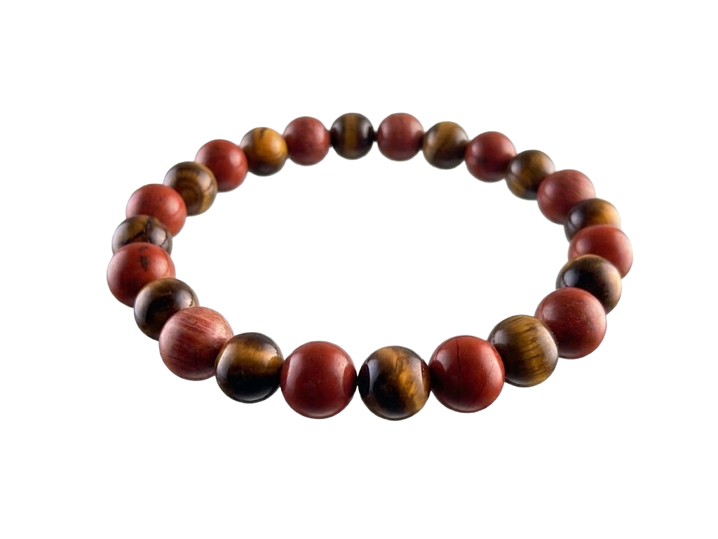 Tiger Eye & Red Jasper Bracelet