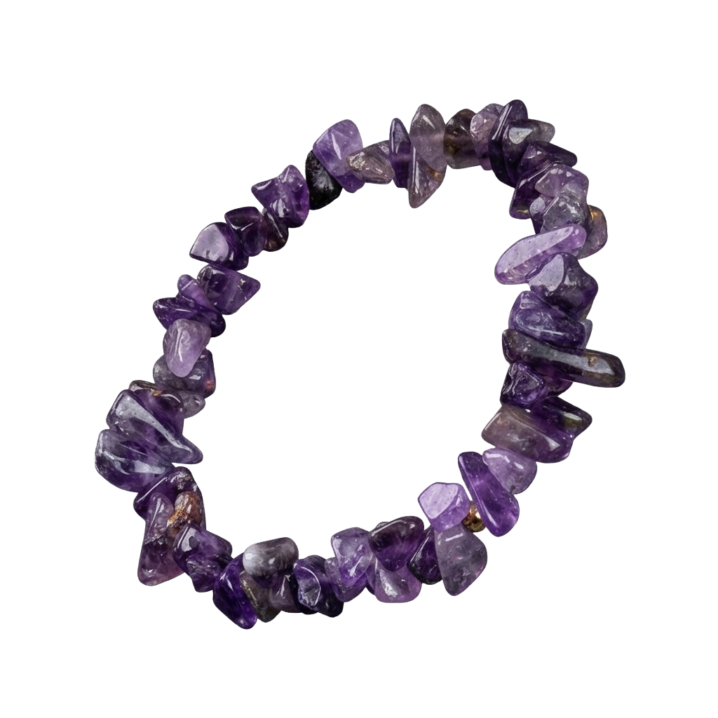 Amethyst Chips Bracelet Stretchable
