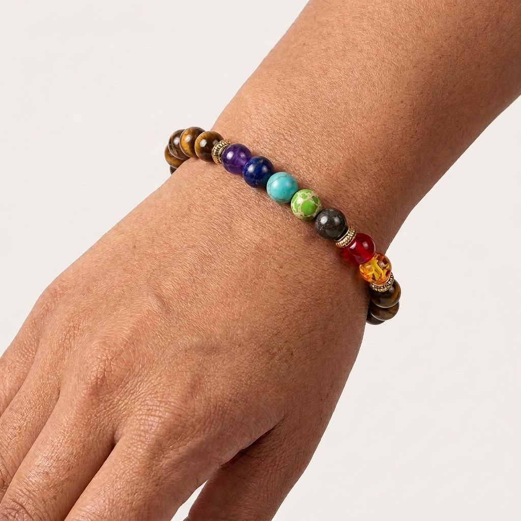 7 Chakra Bracelet (tiger eye) 2 7 Chakra Bracelet (tiger eye) - Image 2