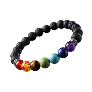 7 CHAKRA BRACELET WITH LAVA STONES
